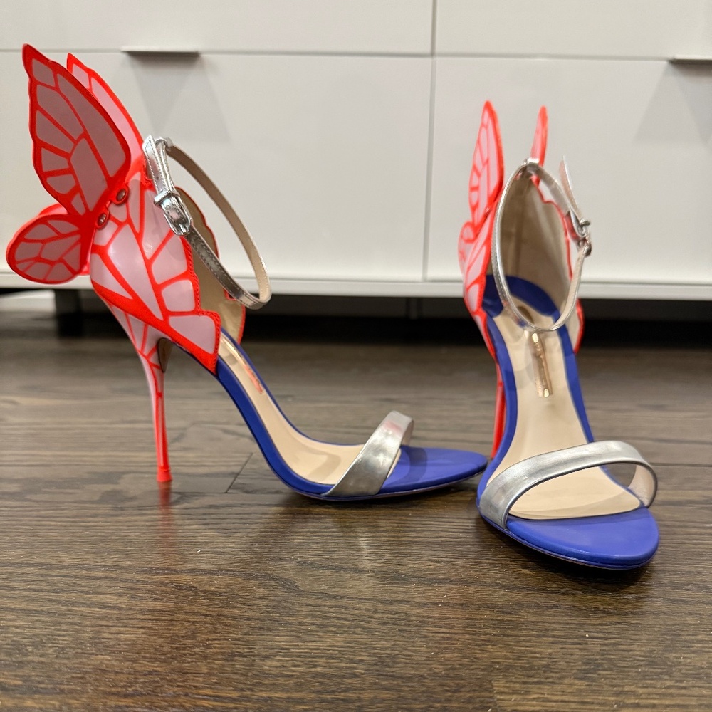 Sophia Webster Chiara High Pink Butterfly Pump